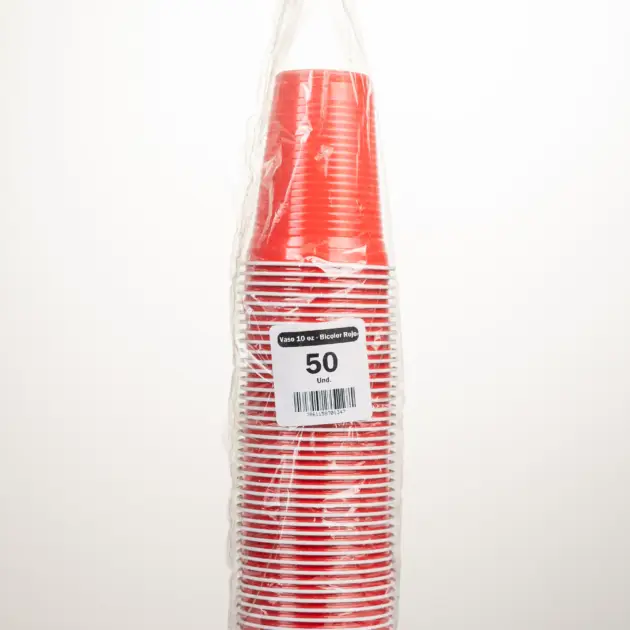 Vasos Bicolor 10oz Rojo