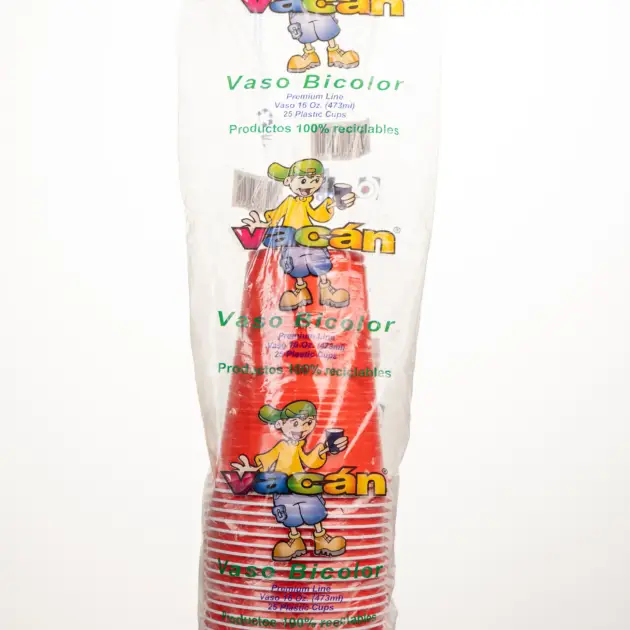 Vasos Bicolor VACAN Rojo 16oz